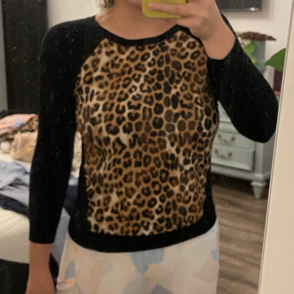 Express long sleeve Animal Print Black